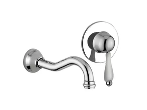 PRAGAMIX - PRAGAMIX CRYSTAL - F7521 - 2 hole wall-mounted single handle washbasin tap _ Rubinetteria Giulini